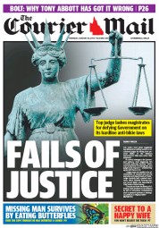 Courier Mail (Australia) Newspaper Front Page for 30 January 2014