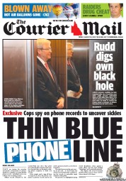 Courier Mail (Australia) Newspaper Front Page for 30 August 2013