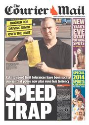 Courier Mail (Australia) Newspaper Front Page for 31 December 2013