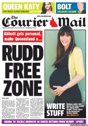 Courier Mail (Australia) Newspaper Front Page for 5 September 2013