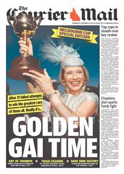 Courier Mail (Australia) Newspaper Front Page for 6 November 2013