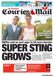 Courier Mail (Australia) Newspaper Front Page for 6 April 2013