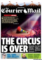 Courier Mail (Australia) Newspaper Front Page for 6 September 2013