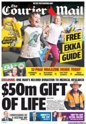 Courier Mail (Australia) Newspaper Front Page for 7 August 2013