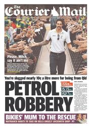Courier Mail (Australia) Newspaper Front Page for 8 January 2014