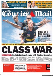 Courier Mail (Australia) Newspaper Front Page for 8 April 2013