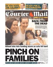 Courier Mail (Australia) Newspaper Front Page for 8 May 2013