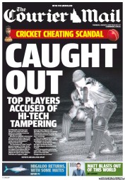 Courier Mail (Australia) Newspaper Front Page for 8 August 2013
