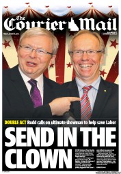Courier Mail (Australia) Newspaper Front Page for 9 August 2013