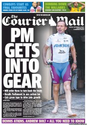 Courier Mail (Australia) Newspaper Front Page for 9 September 2013