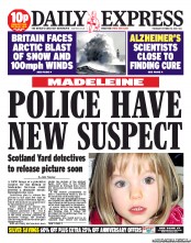 Daily Express (UK) Newspaper Front Page for 10 October 2013