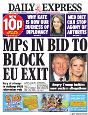 Daily Express (UK) Newspaper Front Page for 10 October 2016