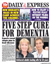 Daily Express Newspaper Front Page (UK) for 10 December 2013