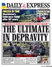 Daily Express (UK) Newspaper Front Page for 10 March 2022