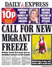 Daily Express (UK) Newspaper Front Page for 10 April 2017