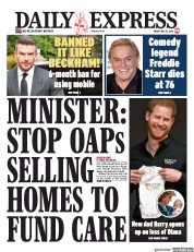 Daily Express (UK) Newspaper Front Page for 10 May 2019