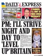 Daily Express front page for 10 May 2022