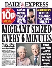 Daily Express (UK) Newspaper Front Page for 10 June 2016