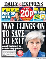 Daily Express (UK) Newspaper Front Page for 10 June 2017