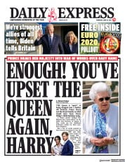 Daily Express (UK) Newspaper Front Page for 10 June 2021