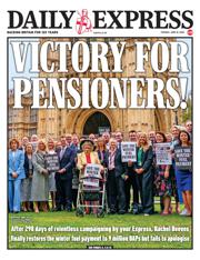 Daily Express front page for 10 June 2025