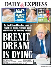 Daily Express (UK) Newspaper Front Page for 10 July 2018
