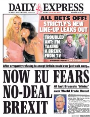 Daily Express (UK) Newspaper Front Page for 10 August 2018