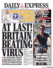 Daily Express (UK) Newspaper Front Page for 10 August 2020