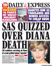 Daily Express (UK) Newspaper Front Page for 10 September 2013