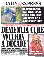 Daily Express (UK) Newspaper Front Page for 10 September 2018