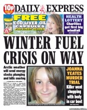 Daily Express (UK) Newspaper Front Page for 11 October 2011