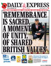 Daily Express front page for 11 November 2023