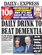 Daily Express (UK) Newspaper Front Page for 11 March 2016