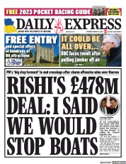 Daily Express (UK) Newspaper Front Page for 11 March 2023