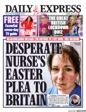 Daily Express (UK) Newspaper Front Page for 11 April 2020