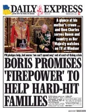 Daily Express front page for 11 May 2022