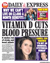 Daily Express (UK) Newspaper Front Page for 11 June 2013