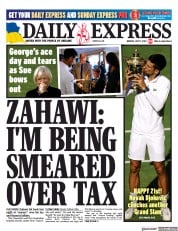 Daily Express (UK) Newspaper Front Page for 11 July 2022