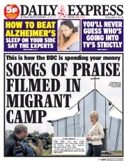 Daily Express Newspaper Front Page (UK) for 11 August 2015