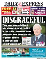 Daily Express (UK) Newspaper Front Page for 11 August 2018