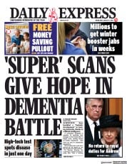 Daily Express (UK) Newspaper Front Page for 11 August 2021