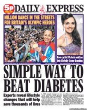 Daily Express (UK) Newspaper Front Page for 11 September 2012