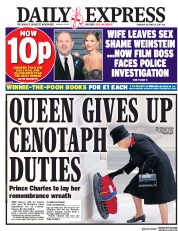 Daily Express (UK) Newspaper Front Page for 12 October 2017