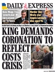 Daily Express (UK) Newspaper Front Page for 12 October 2022