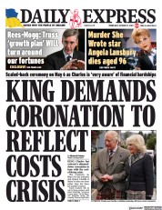 Daily Express (UK) Newspaper Front Page for 12 October 2022