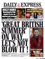 Daily Express (UK) Newspaper Front Page for 12 January 2021