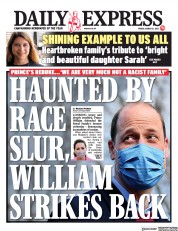 Daily Express (UK) Newspaper Front Page for 12 March 2021