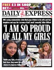 Daily Express front page for 12 March 2025