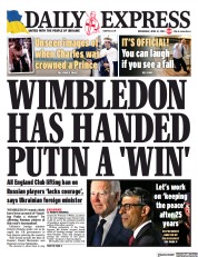 Daily Express (UK) Newspaper Front Page for 12 April 2023