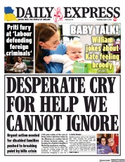 Daily Express front page for 12 May 2022